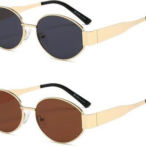 Retro Oval Sunglasses Women UV400 Protection Stylish Fashion Accessories